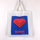 【古着】 トートバッグ エコバッグ ISOKET ハート柄 ホワイト系 フリーサイズ 【中古】 n047291