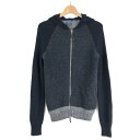 【古着】 ARMANI アルマーニ セーター パーカータイプ ジップアップ グレー系 レディースS 【中古】 n047878