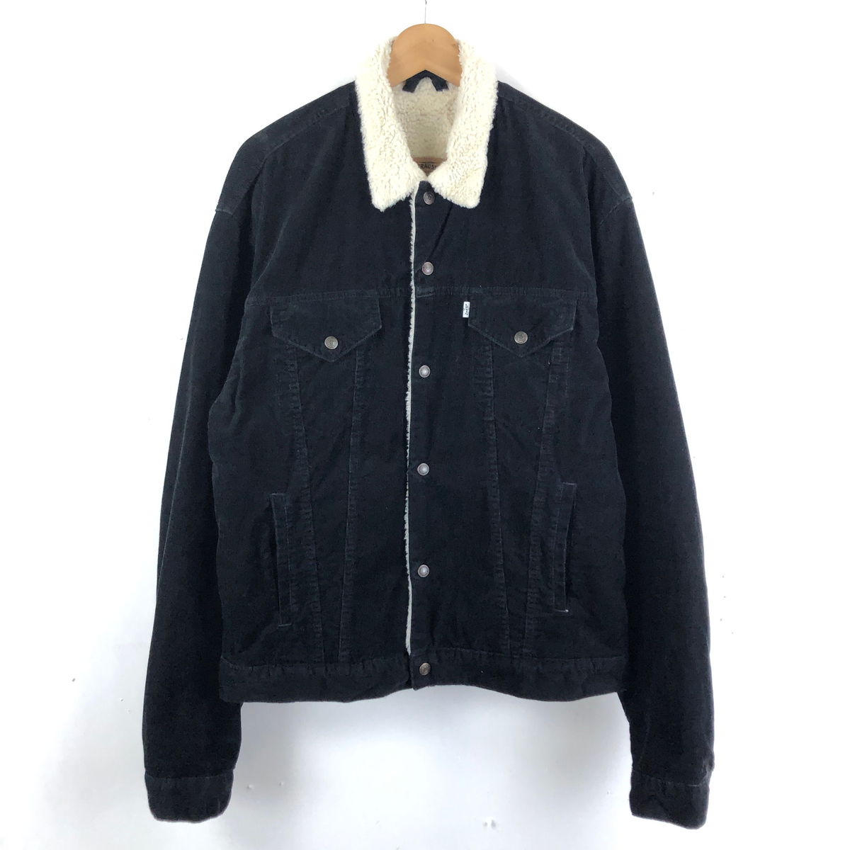 【古着】 Levi 039 s リーバイス 71500 コーデュロイジャケット 裏ボア チュニジア製 90年代 ブラック系 メンズXL 【中古】 n047952