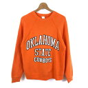 【古着】 TULTEX カレッジ スウェット OKLAHOMA COWBOYS USA製 90年代 オレンジ系 メンズXL 【中古】 n048212