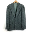 【古着】 Harris Tweed ハリスツイード テーラードジャケット ツイードジャケット 千鳥柄 80-90s ヴィンテージ グレー系 メンズM 【中古】 n048395