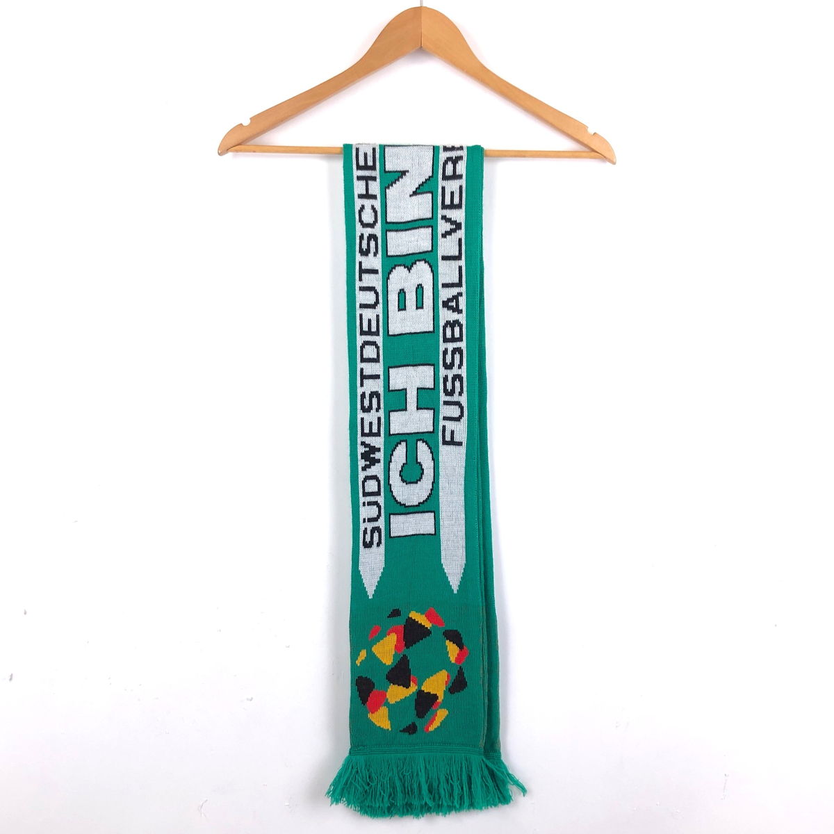 【古着】 サッカーマフラー ドイツ グリーン系 【中古】 n049720