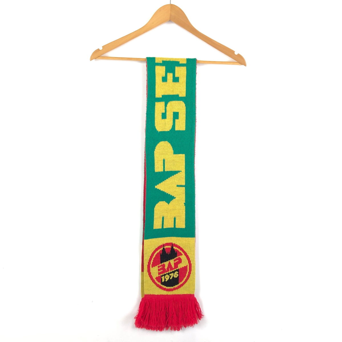 【古着】 マフラー BAP SEIT 1976 ミュージシャン サッカーマフラー系 グリーン系 【中古】 n049979