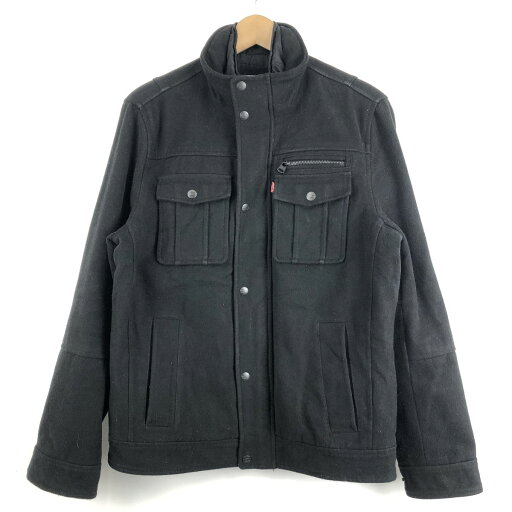 【古着】 Levi's リーバイス ジャケット ミリタリー系 メルトン風 ブラック系 メンズS 【中古】 n050107 【古着】 Levi's リーバイス ジャケット ミリタリー系 メルトン風 ブラック系 メンズS 【中古】 n050107