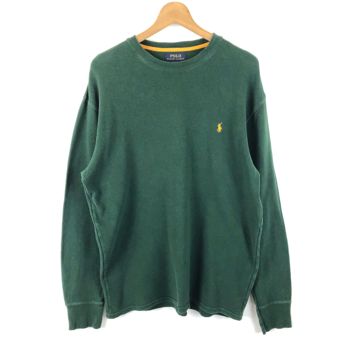 【古着】 RALPH LAUREN ラルフローレン サーマル グリーン系 メンズM 【中古】 n050206