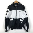 【古着】 adidas アディダス ジャージ トラックジャケット ドルマンスリーブ 万国旗タグ 90年代 ブラック系 メンズM 【中古】 n050620