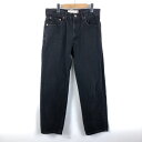 【古着】 Levi's リーバイス デニムパンツ RELAX FIT ドミニカ製 ブラック系 メンズW33 【中古】 n050638