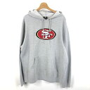 【古着】 NFL TEAM APPAREL スウェット パーカー サンフランシスコ 49ERS グレー系 メンズXL 【中古】 n050803