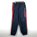 【古着】 TOMMY HILFIGER トミー・ヒルフィガー ナイロンパンツ 裾ジップ ネイビー系 メンズL 【中古】 n051034