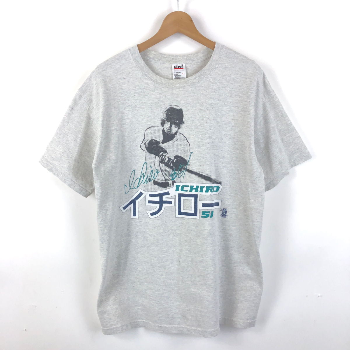 【古着】 players choice Tシャツ イチロー 野球 グレー系 メンズL 【中古】 n051148