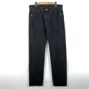 【古着】 Levi's リーバイス 505 デニムパンツ ストレート ジャパン企画 レソト製 ブラック系 メンズW34 【中古】 n051482