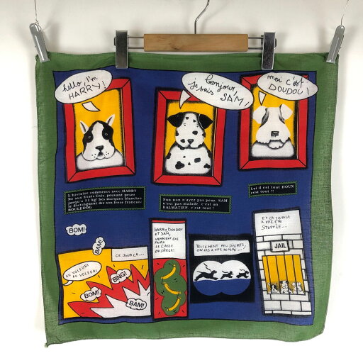 【古着】 バンダナ 犬 コミック柄 マルチカラー 【中古】 n051577 【古着】 バンダナ 犬 コミック柄 マルチカラー 【中古】 n051577