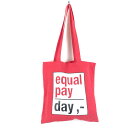 【古着】 エコバッグ トートバック equal pay レッド系 【中古】 n051630
