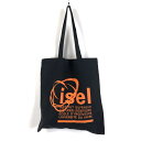 【古着】 エコバッグ トートバック isel ブラック系 【中古】 n051639