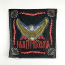 【古着】 Harley-Davidson ハーレーダビッドソン バンダナ イーグル バー&シールドロゴ ブラック系 【中古】 n052678