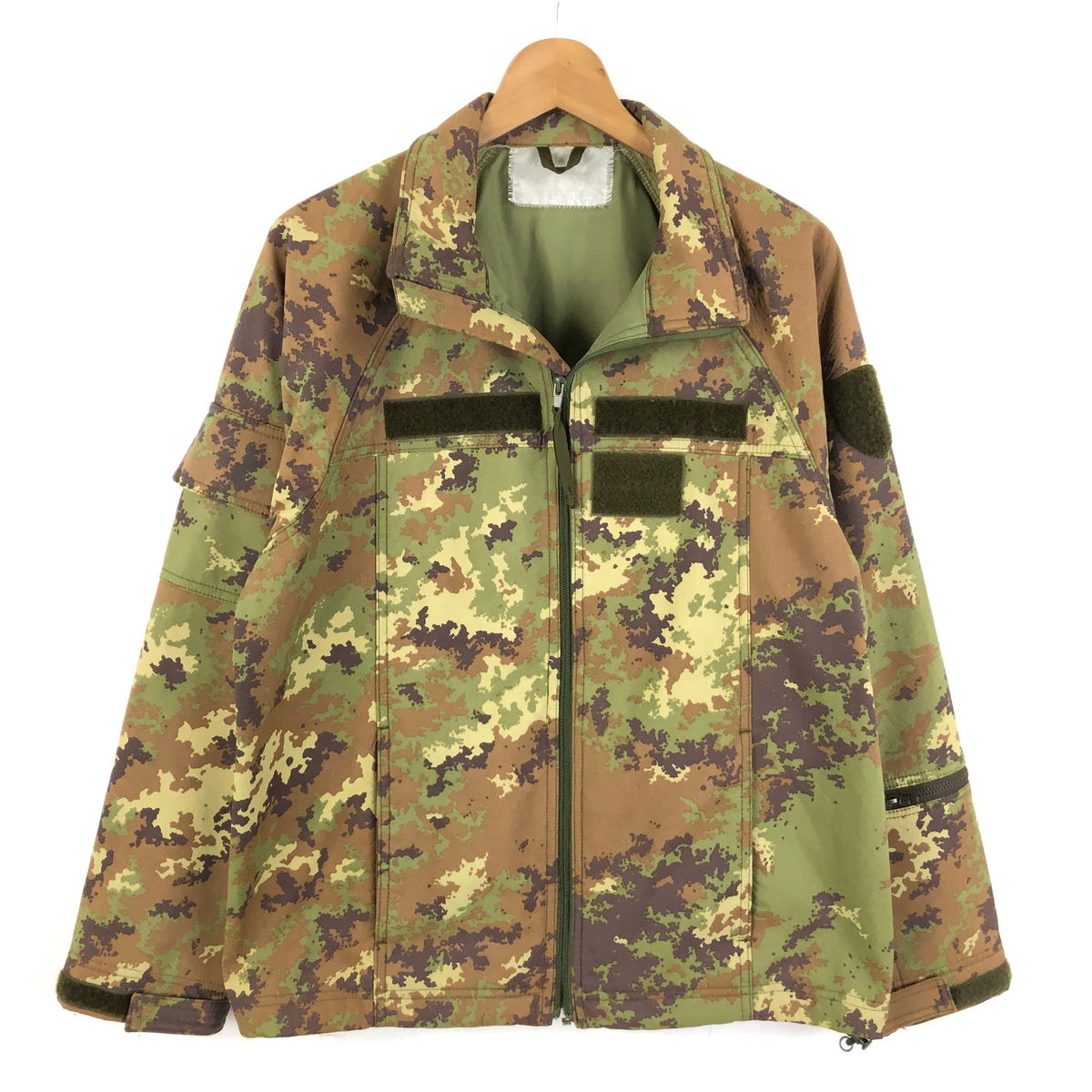 【古着】 ミリタリージャケット ボンディング カモフラ柄 民間品? オリーブ系 メンズM 【中古】 n052940
