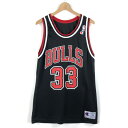 【古着】 Champion チャンピオン バスケタンク ゲームシャツ NBA シカゴ・ブルズ スコッティ・ピッペン ブラック系 メンズS 【中古】 n05515...