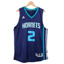 【古着】 adidas アディダス バスケタンク ゲームシャツ NBA シャーロット ホーネッツ パープル系 メンズM 【中古】 n055340
