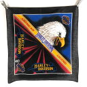 【古着】 Harley-Davidson ハーレーダビッドソン バンダナ イーグル USA製 80年代 ヴィンテージ ブラック系 【中古】 n055955