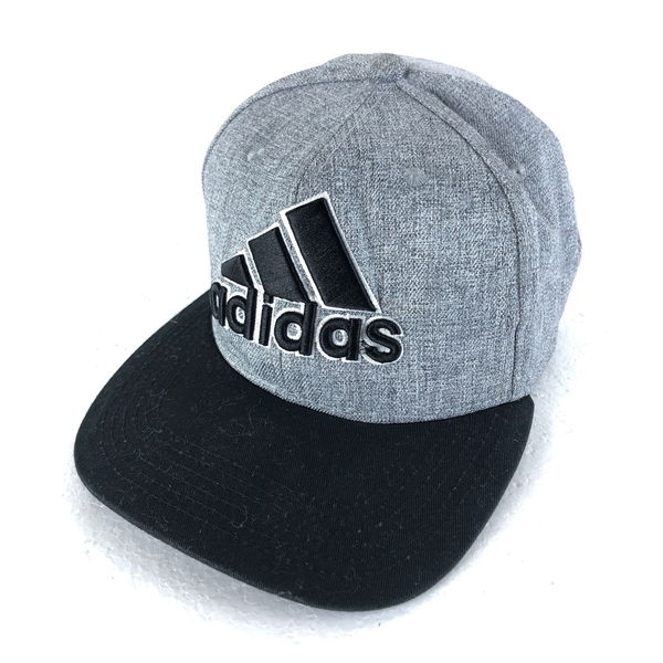 【古着】 adidas アディダス キャップ 刺繍ロゴ グレー系 フリーサイズ 【中古】 n056996