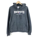 【古着】 NFL team apparel スウェットパーカー ニューイングランド・ペイトリオッツ グレー系 メンズS 【中古】 n057531