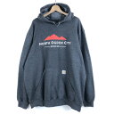 【古着】 Carhartt カーハート スウェットパーカー NORTH OGDEN CITY グレー系 メンズXL 【中古】 n058079(4)