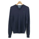 【古着】 RALPH LAUREN ラルフローレン セーター Vネック 薄手 ネイビー系 メンズM 【中古】 n058493(4)