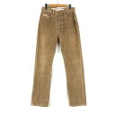 【古着】 DIESEL ディーゼル コーデュロイパンツ 細畝 細身 イタリア製 ベージュ系 メンズW28 【中古】 n058671(4)
