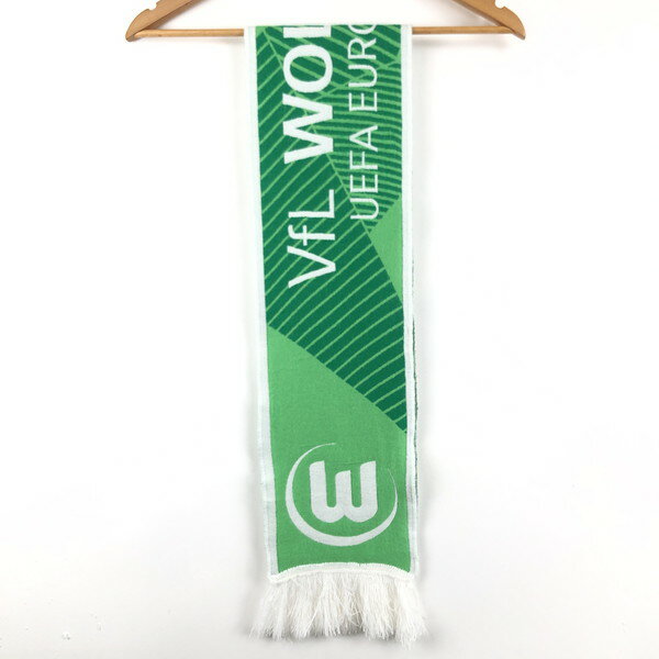 【古着】 サッカー ニットマフラー VfL WOLFSBURG グリーン系 【中古】 n059074