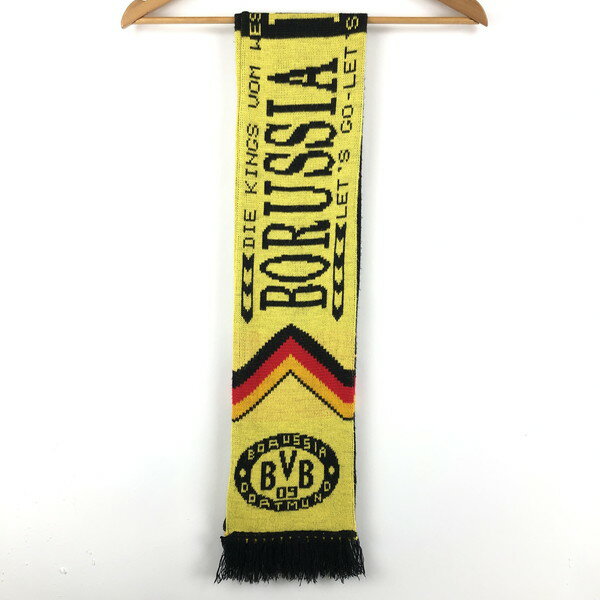 【古着】 サッカー ニットマフラー ボルシア・ドルトムント BVB09 イギリス製 マルチカラー 【中古】 n059089