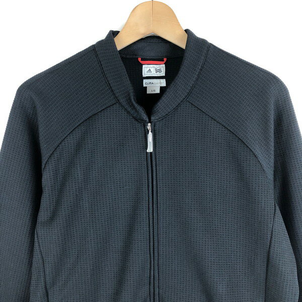 【古着】 adidas アディダス ジャージ ブルゾン CLIMAWARM ブラック系 レディースL 【中古】 n059111