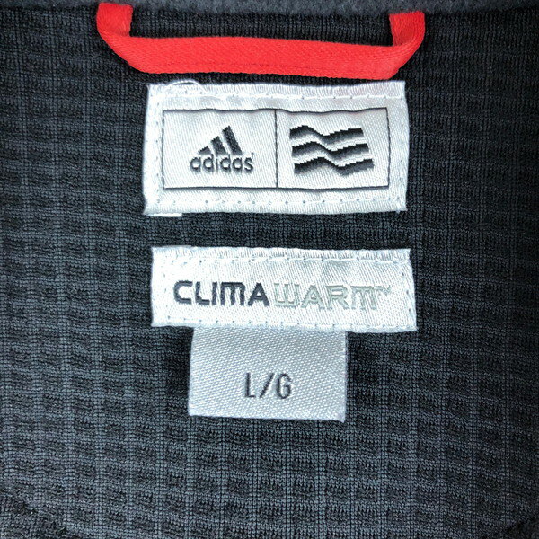 【古着】 adidas アディダス ジャージ ブルゾン CLIMAWARM ブラック系 レディースL 【中古】 n059111