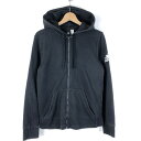 【古着】 adidas アディダス ジップパーカー 袖プリント ブラック系 レディースS 【中古】 n059560(4)