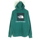 【古着】 THE NORTH FACE ノースフェイス スウェットパーカー ロゴプリント バックプリント グリーン系 メンズS 【中古】 n059640