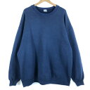 【古着】 90s JERZEES ジャージーズ スウェット 無地 オールド USA製 90年代 ネイビー系 メンズXL以上 【中古】 n059873