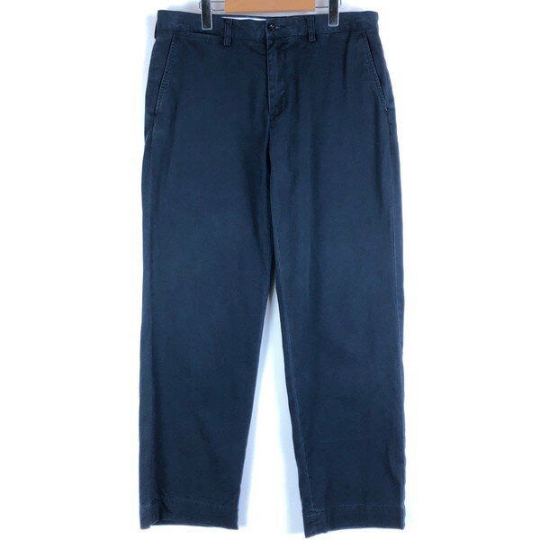 【古着】 RALPH LAUREN ラルフローレン チノパンツ PRESTON PANT ピーチ起毛 ネイビー系 メンズW34 【中古】 n059888