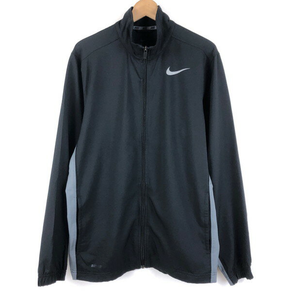 【古着】 NIKE ナイキ ナイロンジャケット ストレッチ Mサイズ ブラック系 【中古】 n060923