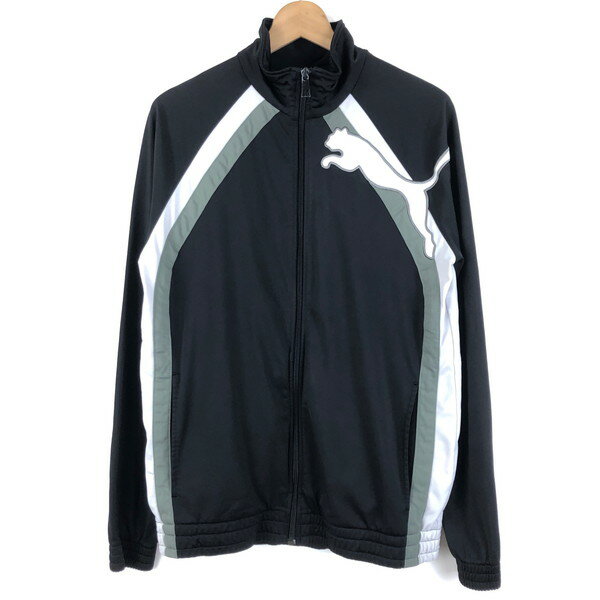 【古着】 PUMA プーマ ジャージ トラックジャケット Mサイズ ブラック系 【中古】 n060943