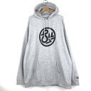 【古着】 swaim bait スウェットパーカー ロゴプリント 2XLサイズ グレー系 【中古】 n061460(4)