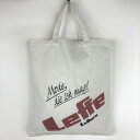 【古着】 トートバッグ エコバッグ 企業ロゴ ユーロもの ホワイト系 【中古】 n061570