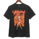NARUTO SHIPPUDEN ナルト疾風伝 Tシャツ カットソー サイズL MADE IN MEXICO 黒 【中古】