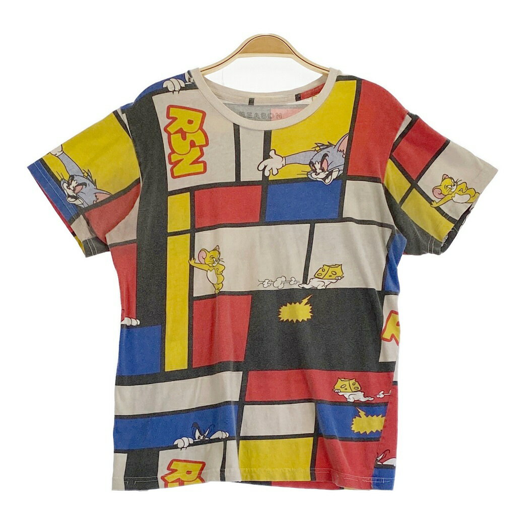 海外古着　トムとジェリー　海外アニメ　キャラクターTシャツ Tシャツ カットソー サイズM マルチカラ..