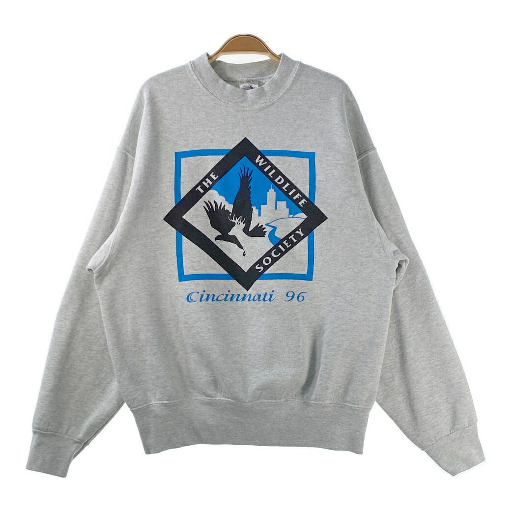 FRUIT OF THE LOOM フルーツオブザルーム スウェット トップス サイズL グレー MADE IN USA 【中古】