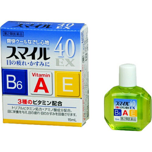 使用期限まで 180日 以上あるものをお送りします。 医薬品販売に関する記載事項 ※パッケージデザイン等は予告なく変更されることがあります。お一人様 3個まで 区分 医薬品・日本製 商品説明文 目の細胞に直接栄養を与えるビタミンA、E、B6のトリプルビタミン処方で、年齢とともにはじまる目のかすみ・目の疲れ・かゆみ・充血などの様々な症状に効果的に発揮する目薬です。張りつめた神経をときほぐす、スキッと冷たい、刺激的なさし心地。医薬品。 使用上の注意 ●相談すること 1.次の人は使用前に医師、薬剤師又は登録販売者に相談してください。 (1)医師の治療を受けている人。 (2)薬などによりアレルギー症状を起こしたことがある人。 (3)次の症状のある人。はげしい目の痛み (4)次の診断を受けた人。緑内障 2.使用後、次の症状があらわれた場合は副作用の可能性があるので、直ちに使用を中止し、この文書を持って医師、薬剤師又は登録販売者に相談してください。 関係部位 症状 皮膚 発疹・発赤、かゆみ 目 充血、かゆみ、はれ、しみて痛い 3.次の場合は使用を中止し、この文章を持って医師、薬剤師又は登録販売者に相談してください。 (1)目のかすみが改善されない場合。 (2)5-6日間使用しても症状がよくならない場合 効能・効果 目の疲れ、目のかすみ(目やにの多いときなど)、粘膜充血、目のかゆみ、眼瞼炎(まぶたのただれ)、眼病予防(水泳のあと、ほこりや汗が目に入ったときなど)、紫外線その他の光線による眼炎(雪目など)、ハードコンタクトレンズを装着しているときの不快感 用法・用量 1日3-6回、1回1-3滴を点眼してください。 ●用法・用量に関連する注意 (1)過度に使用すると、異常なまぶしさを感じたり、かえって充血を招くことがあります。 (2)小児に使用させる場合には、保護者の指導監督のもとに使用させてください。 (3)容器の先をまぶた、まつ毛に触れさせないでください。(汚染や異物混入(目やにやほこり等)の原因になります。)。また、混濁したものは使用しないでください。 (4)ソフトコンタクトレンズを装着したまま使用しないでください。 (5)点眼用にのみ使用してください。 ※容器の先を下に向けて点眼。 成分・分量 100mL中 有効成分 含量 はたらき レチノールパルミチン酸エステル(ビタミンA) 30000単位 角膜に直接働き、目の機能を活性化するビタミンです。 酢酸d-α-トコフェロール(天然型ビタミンE) 0.05g 血行を促進して、栄養を目に補給するビタミンです。 ピリドキシン塩酸塩(ビタミンB6) 0.04g 新陳代謝を促す作用があるビタミンです。 L-アスパラギン酸カリウム(栄養成分) 1.0g 目に酸素を取り込む栄養成分です。 塩酸テトラヒドロゾリン 0.01g 目の充血を抑えます。 クロルフェニラミンマレイン酸塩 0.03g 目のかゆみなどの不快な症状を抑えます。 ネオスチグミンメチル硫酸塩 0.005g 目のピント調節機能を改善します。 ※添加物として、エデト酸Na、BHT、塩化ベンザルコニウム、塩化Na、ポリオキシエチレン硬化ヒマシ油、プロピレングリコール、l-メントール、dl-カンフル、d-ポルネオール、pH調整剤を含む。 保管および取扱い上の注意 (1)直射日光の当たらない涼しい所に密栓して保管してください。品質を保持するため、自動車内や暖房器具の近くなど高温の場所(40度以上)に放置しないでください。 (2)小児の手の届かない所に保管してください。 (3)他の容器に入れ替えないでください。(誤用の原因になったり品質が変わります) (4)他の人と共用しないでください。 (5)使用期限(外箱の底面に書いてあります)の過ぎた製品は使用しないでください。なお、使用期限内であっても一度開封した後は、なるべく早くご使用ください。 (6)容器を横にして点眼したり、保存の状態によっては、容器の先やキャップ部分に成分の結晶が付着することがあります。その場合は清潔なガーゼで軽くふき取ってご使用ください。 お問い合わせ先 お買い求めのお店又は下記にお問合せください。 ライオン株式会社 お客様センター 0120-813-752 受付時間 9：00-17：00(土、日、祝日を除く) ライオン株式会社 130-8644 東京都墨田区本所1-3-7 文責：（有）古市健康薬局 登録販売者 辻村安司 広告文責： 　（有）古市健康薬局　TEL 072-956-4113