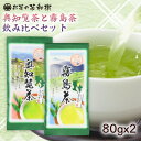 奥知覧茶と霧島茶 選べる飲み比べセット 80g×2袋 メール便送料無料 深蒸し茶　と　浅蒸し茶 お茶 緑茶 煎茶