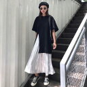 楽天Furure自分へのご褒美 細みえ 細見え 美人 かっこいい服 レディース 春上品 大人可愛い 春 上品 セットアップ 上下セット ツーピース トップス 半袖 スリット ロング丈 スカート プリーツスカート ウエストゴム 光沢感 ミモレ丈 体型カバー 大きいサイズ