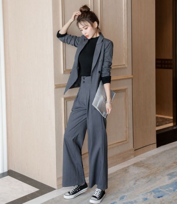 きれいめレディースファッション オルチャン レディースファッション セットアップスーツ 韓国 ファッション オルチャン 大人の服 テーラード スーツ レディース セット おしゃれスーツ ハイウエスト パンツスーツ レディースファッション セットアップ