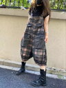 プリント デニムパンツ オーバーオール レディース デニム ゆったり 軽い サロペ デニム パンツ 40代 サロペット デニム 50 代 サロペット コーデ 大...