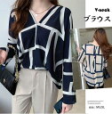 【即納】きれいめレディースファッション 20代 30代 40代 50代 ファッション 大きいサイズ M/L/XL ベージュ/ネイビー ブラウス フォーマル 韓国ファッション