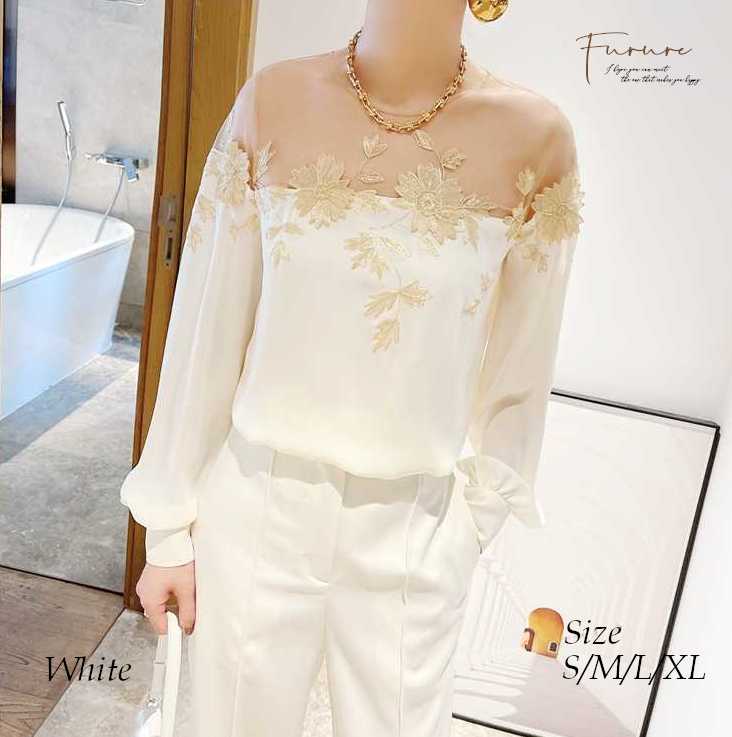 きれいめ トップス 20代 30代 40代 50代 レディースファッション フェイクオフショル オフショルダー 長袖 ラウンドネック 新作 韓国ファッション 大...